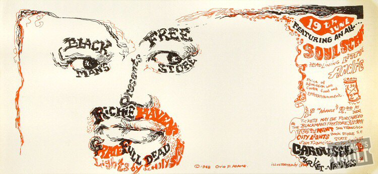 June 19, 1968 Corousel Ballroom Poster