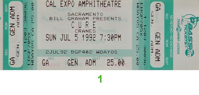 cure ticket cal expo 1990s amphitheater jul