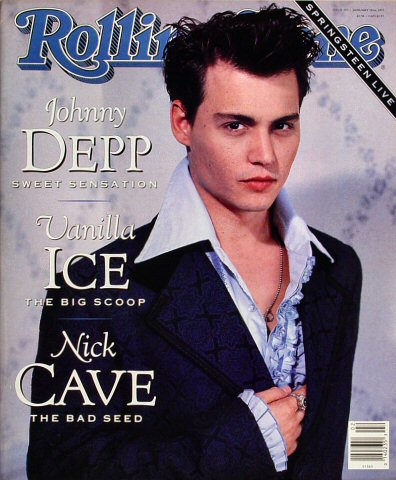 of Johnny Depp on the cover of Rolling Stone Magazine when he was young?