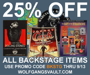 Wolfgang's Vault - 25% of Backstage