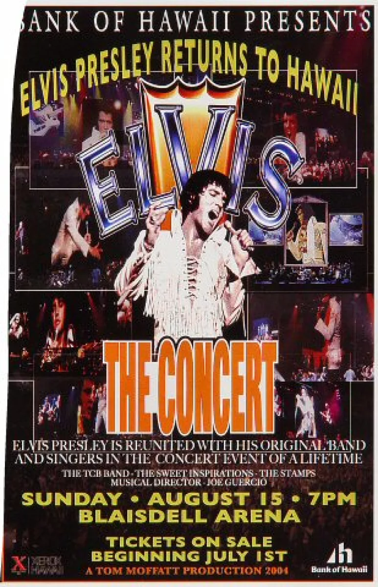 Elvis Presley Vintage Concert Handbill From Blaisdell Arena Aug 15