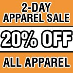 2-Day Apparel Sale: 20% Off