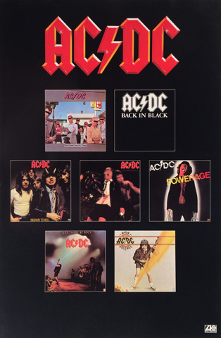 AC/DC Poster, 1980 at Wolfgang's