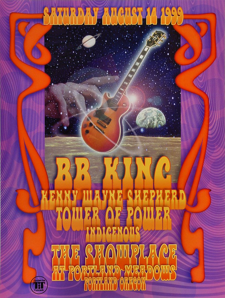 B.B. King Vintage Concert Poster From Portland Meadows, Aug 14, 1999 At ...