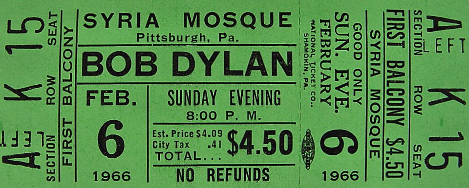 Vintage Concert Ticket 103