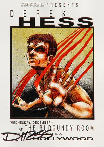 Derek Hess Handbill From Burgundy Room Dec 4 1997 At Wolfgang S