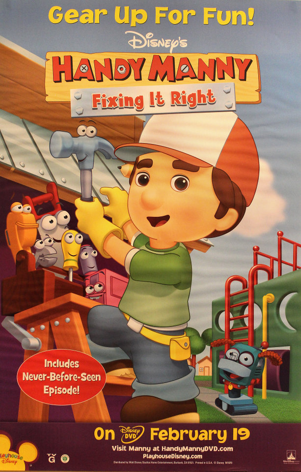 Disney's Handy Manny: Fixing It Right Vintage Concert Poster, Feb 19 ...