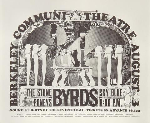 The Byrds Poster from Winterland, Apr 1, 1967 | Wolfgang's