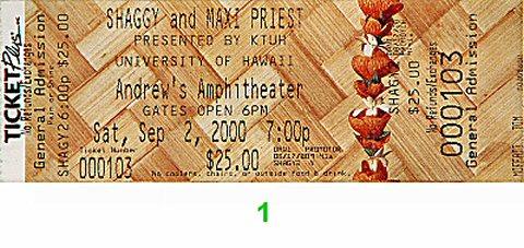 Shaggy Vintage Ticket
