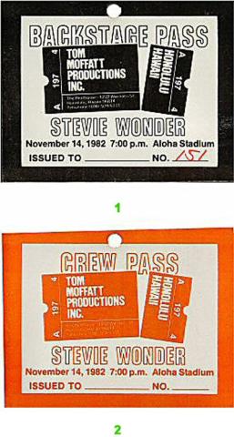 Stevie Wonder Backstage Pass