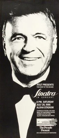 Frank Sinatra Greek 60th Anniversary 1990 Vintage Concert Poster 