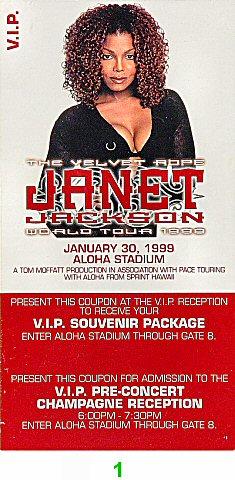 Janet Jackson Vintage Ticket