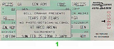 Tears for Fears Vintage Ticket
