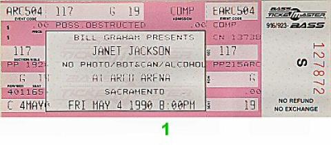 Janet Jackson Vintage Ticket
