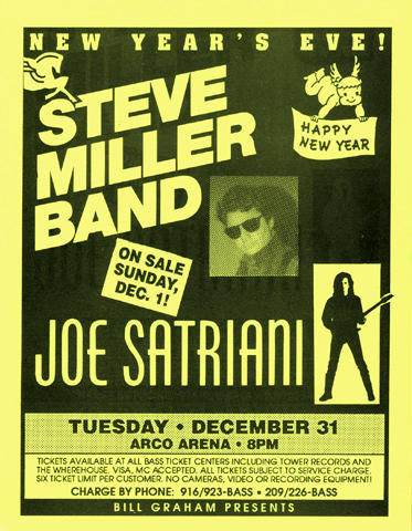 Steve Miller Band Vintage Concert Poster from Fillmore West