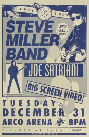 Steve Miller Band Vintage Concert Poster from Arco Arena, Dec 31 