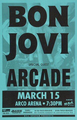 Bon Jovi Vintage Concert Poster from HP Pavilion, Apr 12, 2003 at