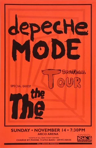 Jeg har en engelskundervisning matrix Arkæologi Depeche Mode Vintage Concert Poster from Oakland Coliseum Arena, Nov 13,  1993 at Wolfgang's