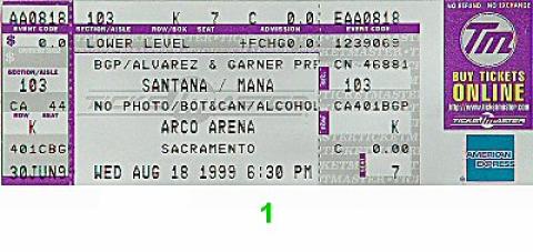 Santana ticket online