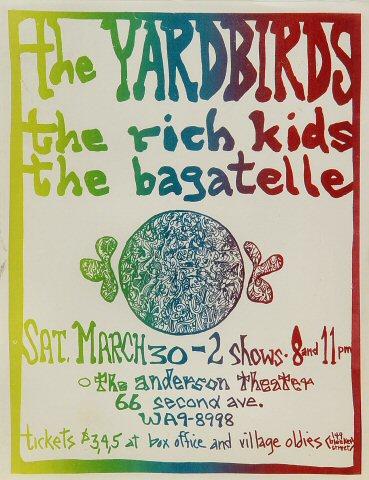 Yardbirds Handbill