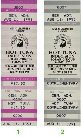 Hot Tuna Vintage Ticket
