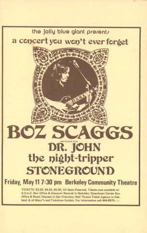 Boz Scaggs Handbill