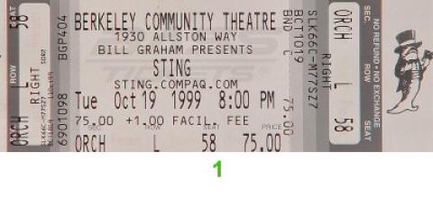 Sting Vintage Ticket