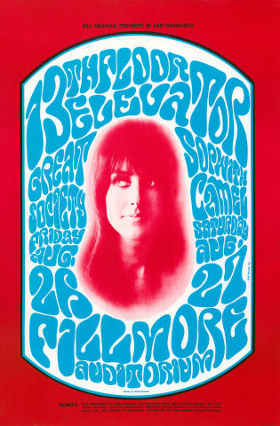 13th Floor Elevators Vintage Concert Postcard from Fillmore