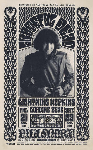 Grateful Dead Vintage Concert Postcard from Fillmore Grateful Dead Vintage Concert Postcard from Fillmore