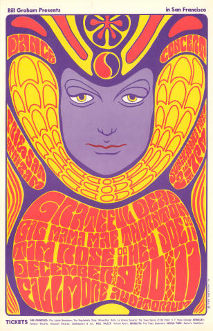 Muddy Waters Blues Band Vintage Concert Poster from Fillmore