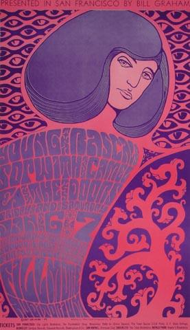 The Doors Vintage Concert Handbill from Fillmore Auditorium, Jan 6