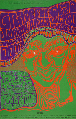 Grateful Dead Handbill ヴィンテージ ポストカード Grateful Dead Handbill 1987 Henry J. Kaiser Convention Center