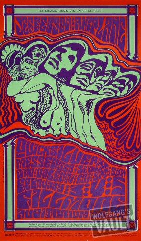 Muddy Waters Blues Band Vintage Concert Poster from Fillmore