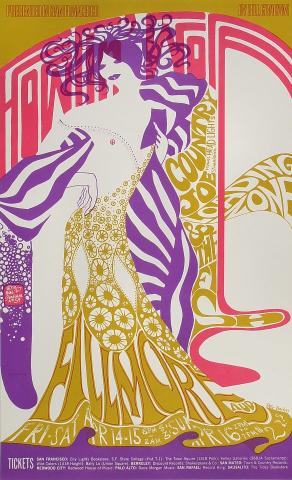 Howlin' Wolf Vintage Concert Poster from Fillmore Auditorium, Apr