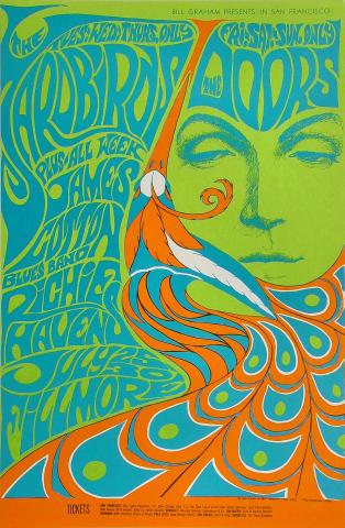 The Doors Vintage Concert Poster from Fillmore Auditorium, Jul 25