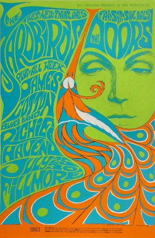 Pink Floyd Original Concert Poster Vintage Rock Poster Fillmore Auditorium