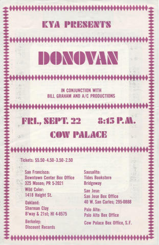 Donovan Handbill