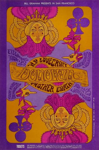 Donovan Vintage Concert Poster from Cow Palace, Sep 22, 1967