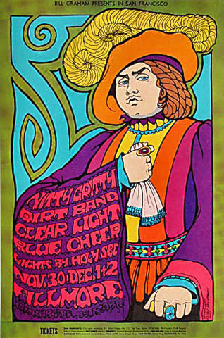 The Nitty Gritty Dirt Band Vintage Concert Handbill from Fillmore