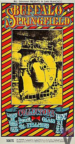 Buffalo Springfield Vintage Concert Poster from Fillmore