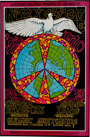 Lee Michaels Vintage Concert Poster from Olympic Auditorium, Dec