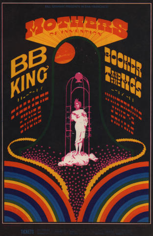 The Mothers of Invention Vintage Concert Poster from Fillmore