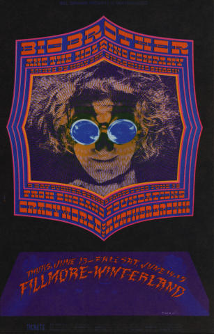 Big Brother and the Holding Company Vintage Concert Poster from