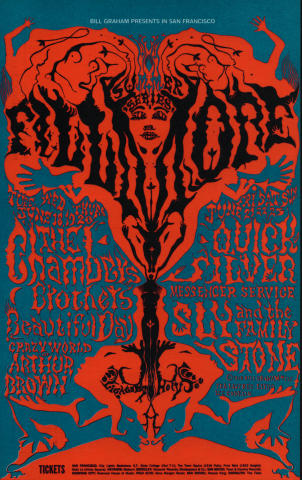 Cream Vintage Concert Poster from Winterland, Feb 29, 1968