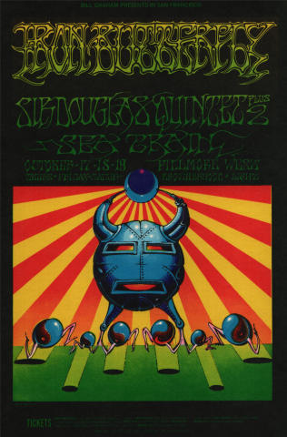 Iron Butterfly Vintage Concert Handbill from Fillmore West