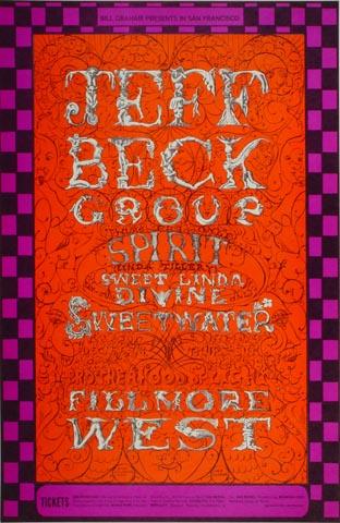 売れ筋新商品 Jeff Beck West Fillmore from Poster Concert Vintage Group コレクション