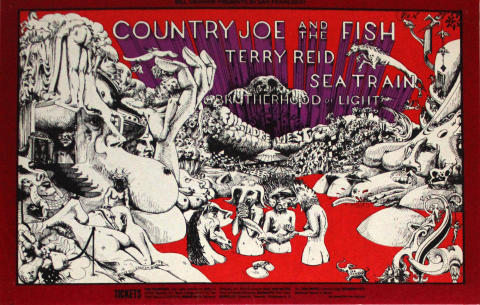 Country Joe & the Fish Vintage Concert Poster from Fillmore
