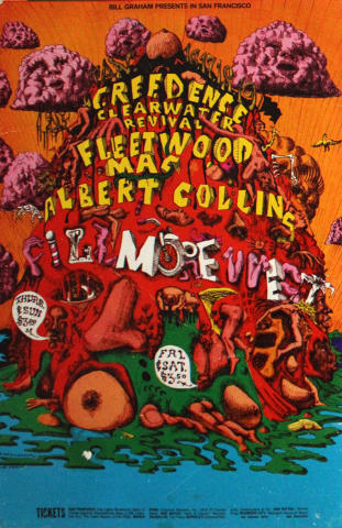 Creedence Clearwater Revival Vintage Concert Poster from
