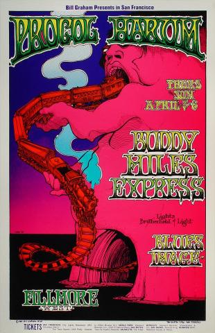 Procol Harum Vintage Concert Poster from Fillmore West, Apr 3, 1969 at  Wolfgang's