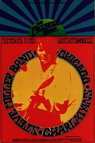 Steve Miller Band Vintage Concert Postcard from Fillmore West, May